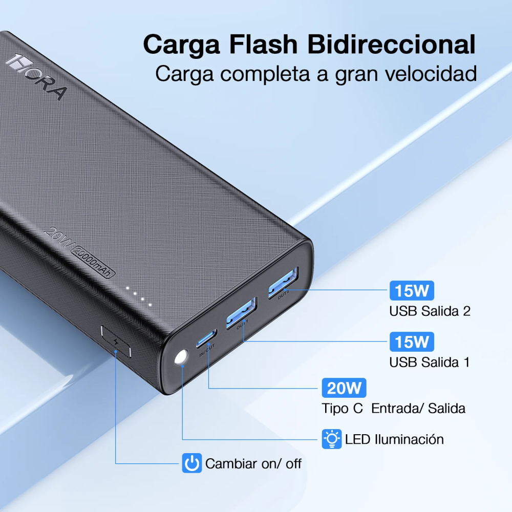 1hora Power Bank  20w 20.000mah Gar158