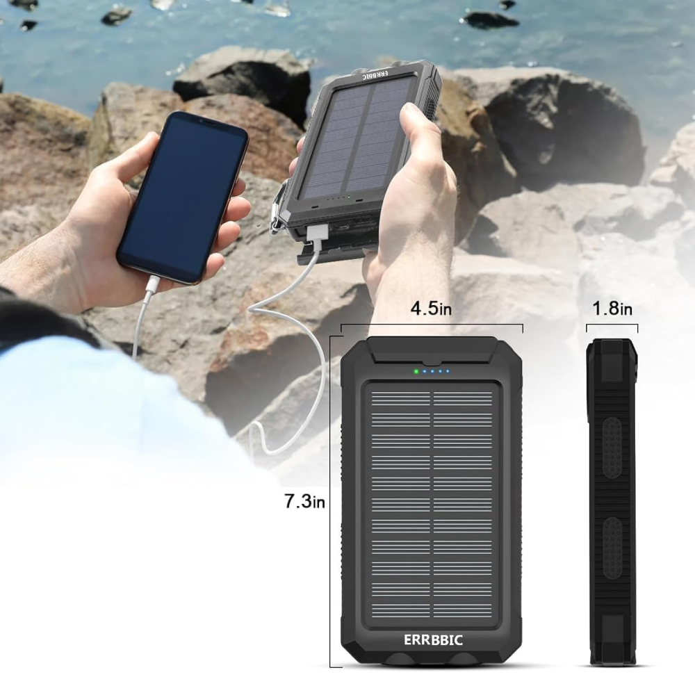 Power Bank Solar 16800mah Cargador 2usb