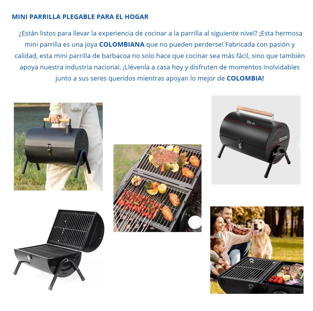 Parrilla De Carbón Plegable barbacoa