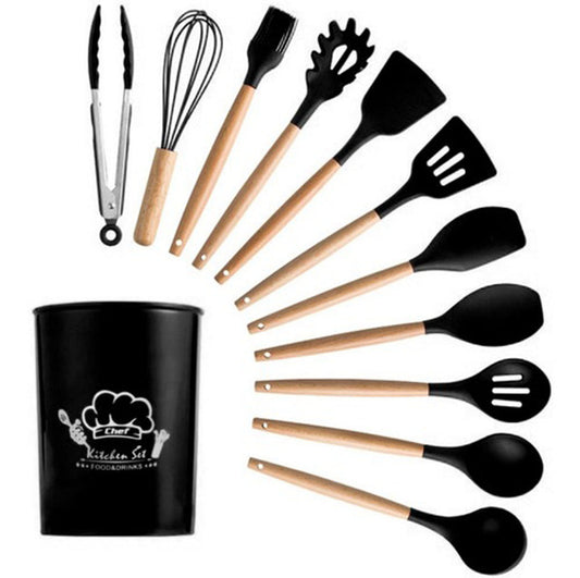 Set 12 Utensilios De Cocina Silicona Res